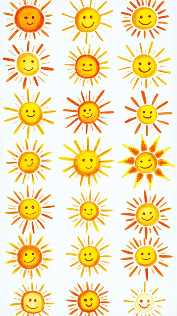 creative sun doodle styles