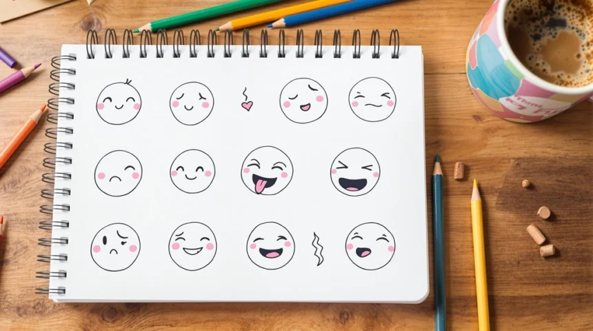 cute doodle emoji concepts