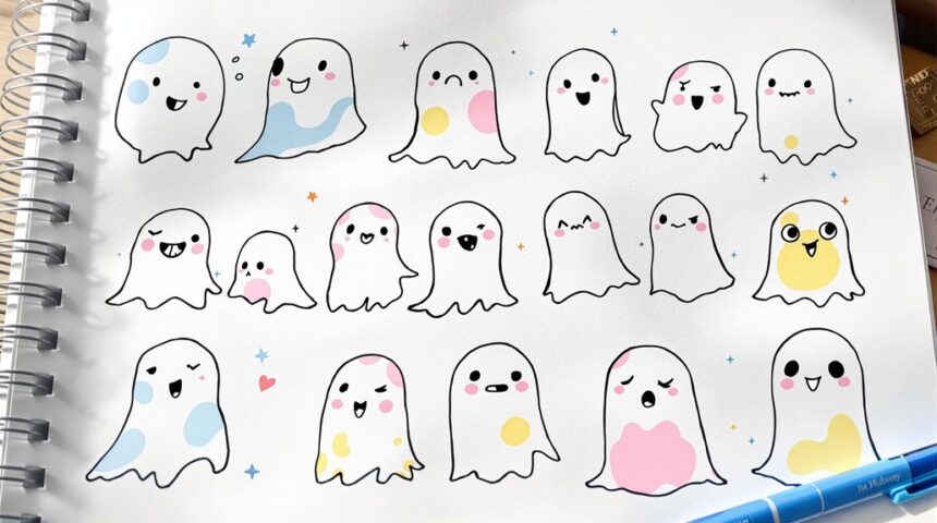 cute ghost doodle ideas