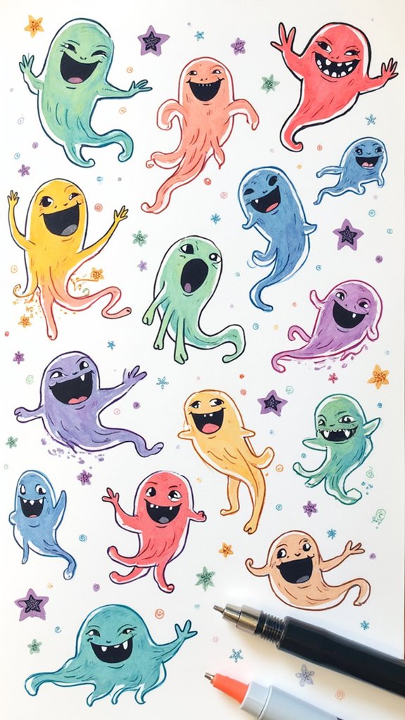 cute ghost monster design
