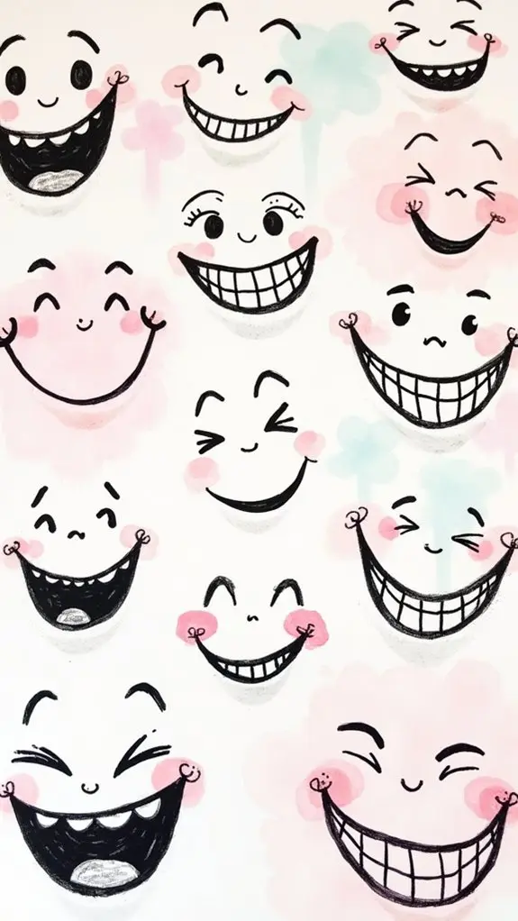 cute smiling face doodle