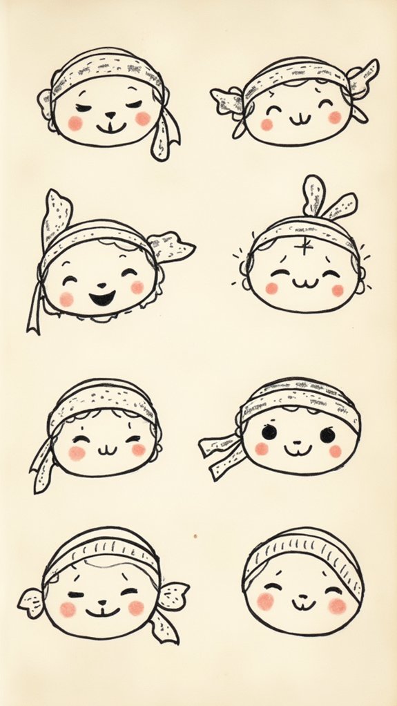 doodle a brave bandaged face