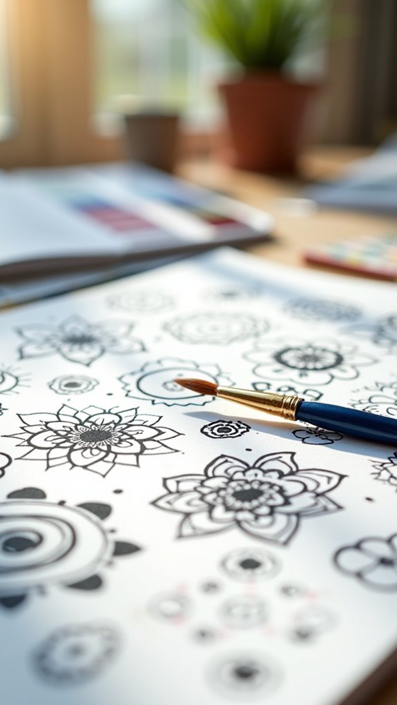 doodle a colorful paintbrush