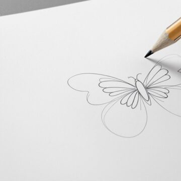 doodle butterfly drawing tutorial