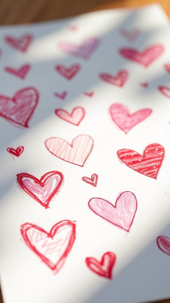 doodle creatively with hearts