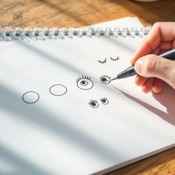 doodle eyes drawing tutorial