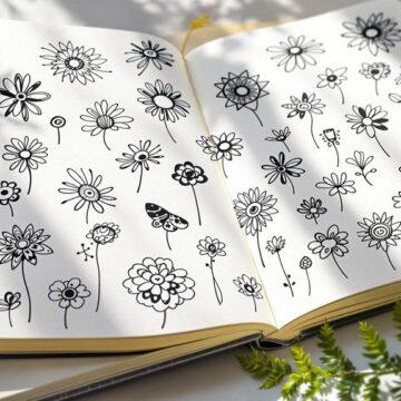 doodle flower drawing ideas