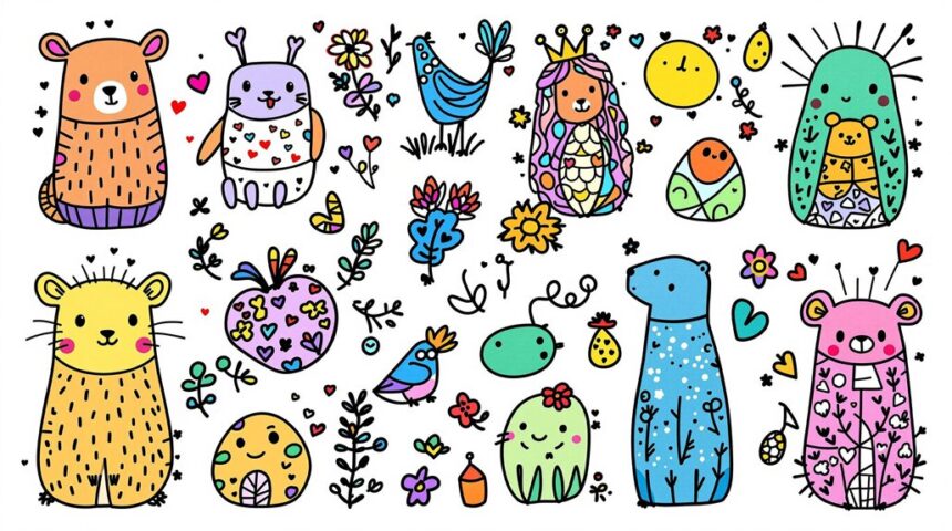 doodle illustration ideas collection