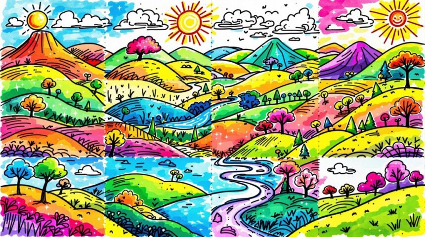 doodle landscape creativity ideas