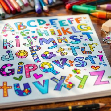 doodle letters alphabet tutorial