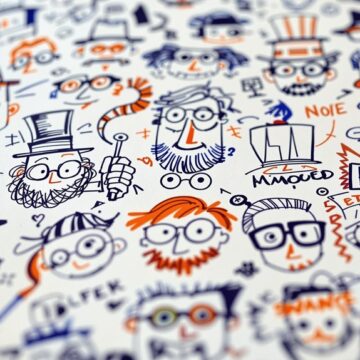 doodle man sketching ideas