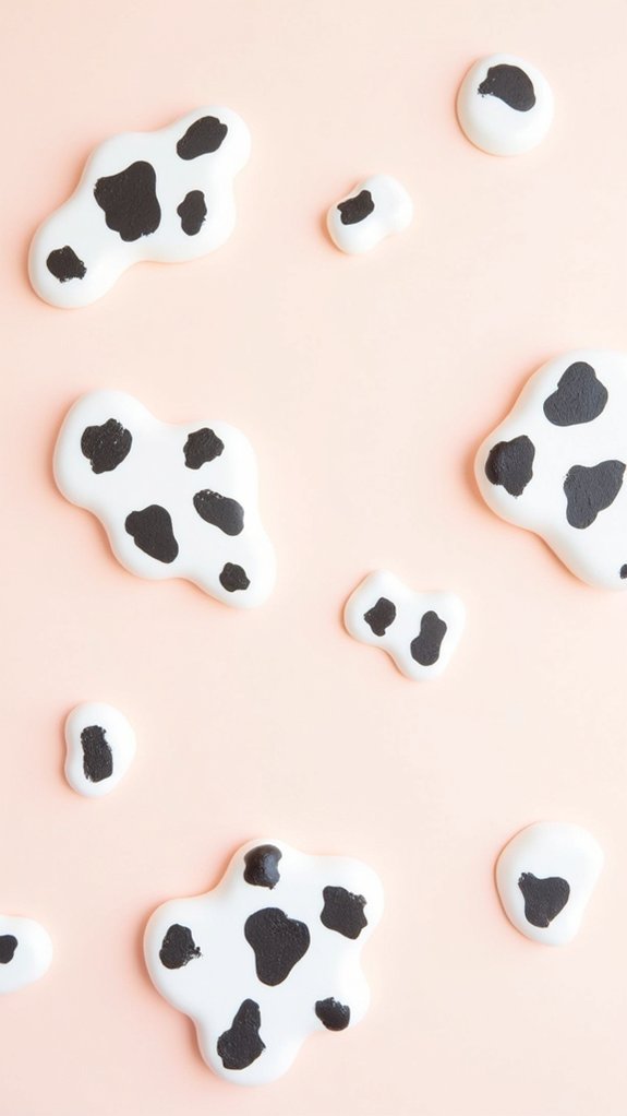 doodle whimsical cow print