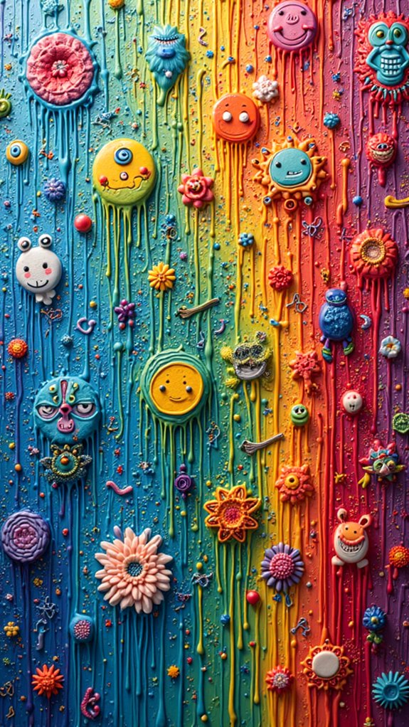 dripping paint doodle creativity