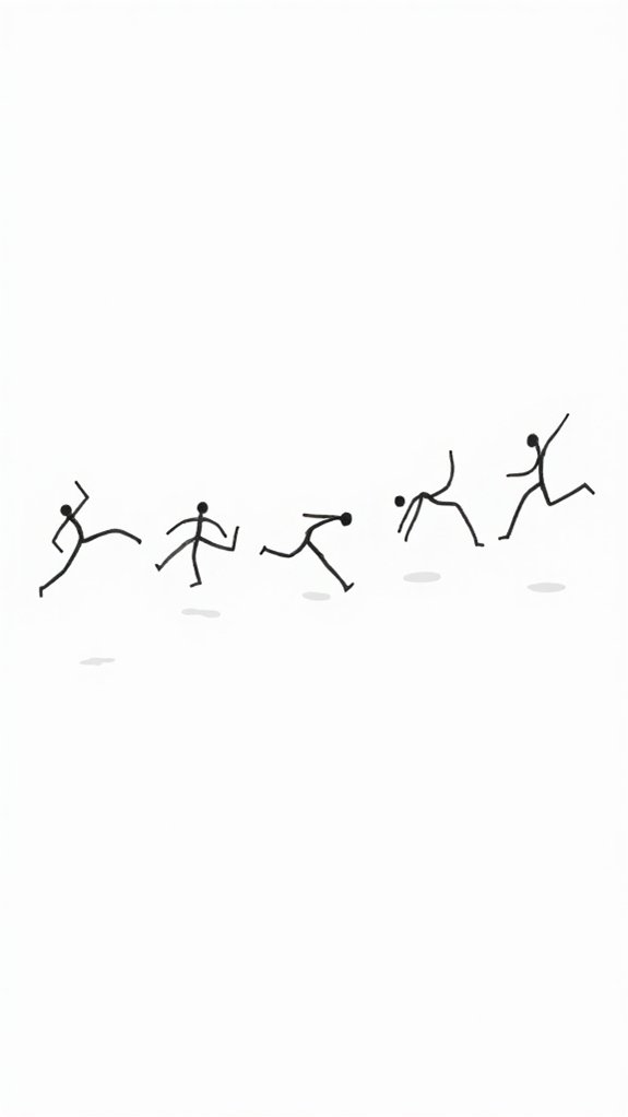 dynamic sports stick figure