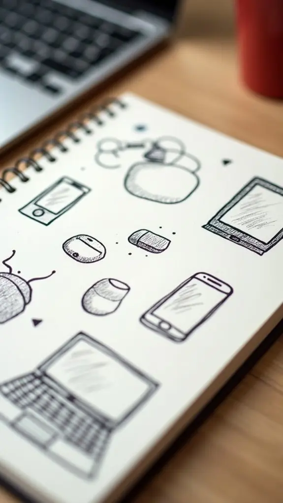 easy tech doodle ideas