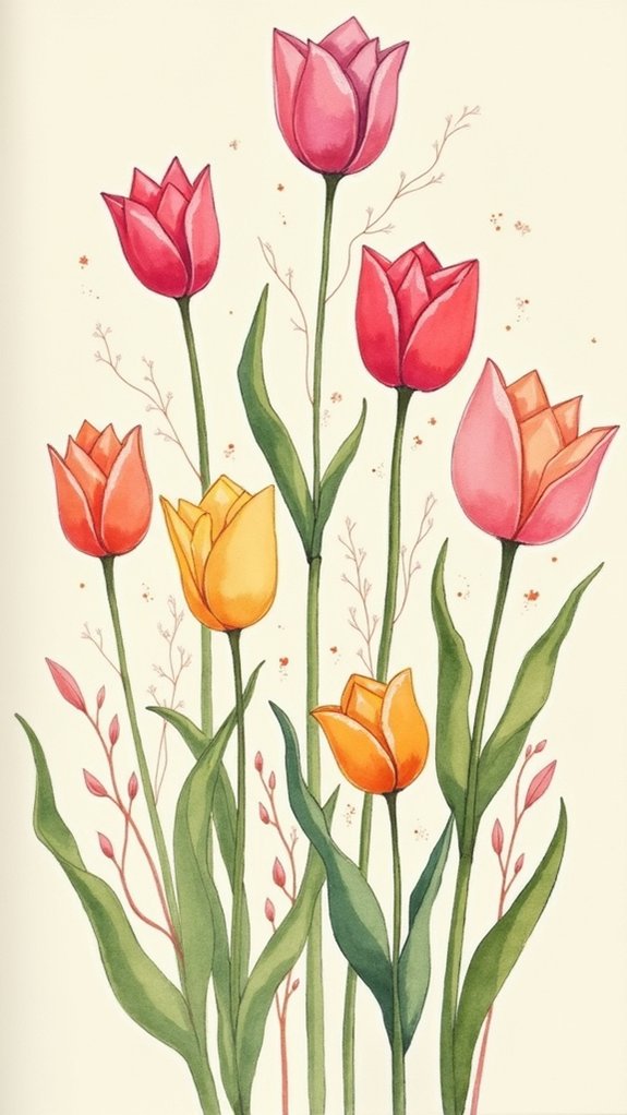 easy tulip doodle guide