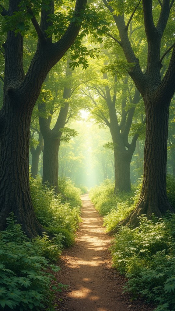 enchanting forest pathway doodles