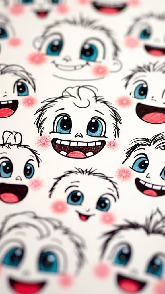 excited face doodle tips