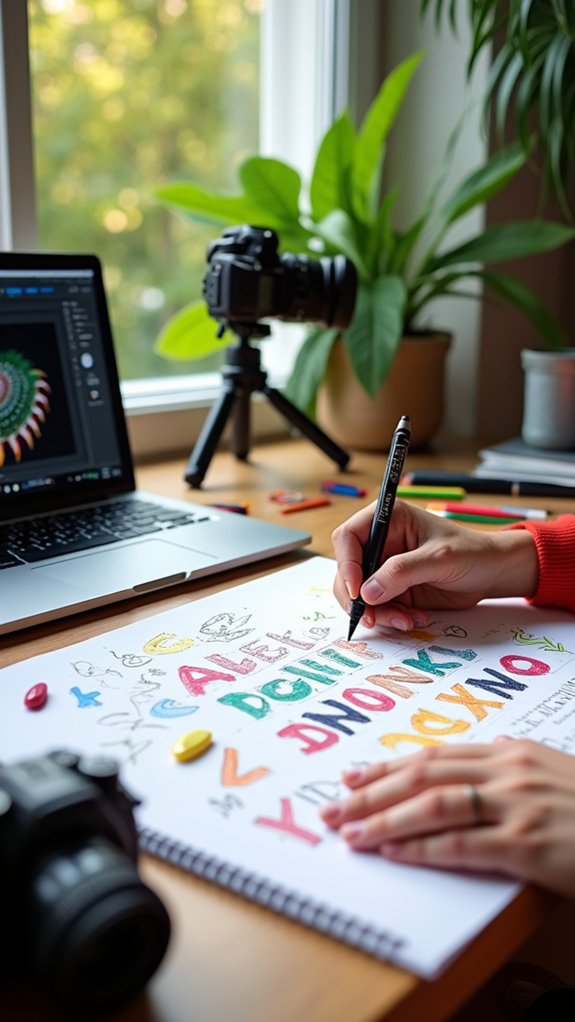 export doodle alphabet art