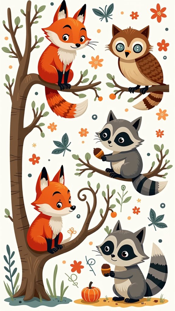 expressive animal character sketches