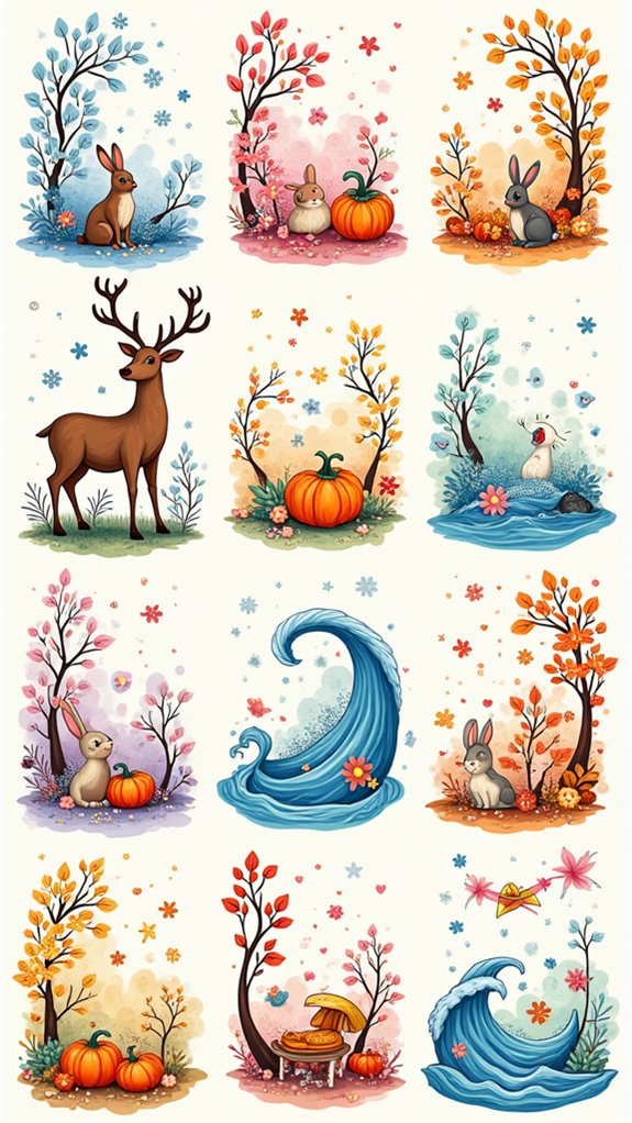 festive doodle wallpaper designs