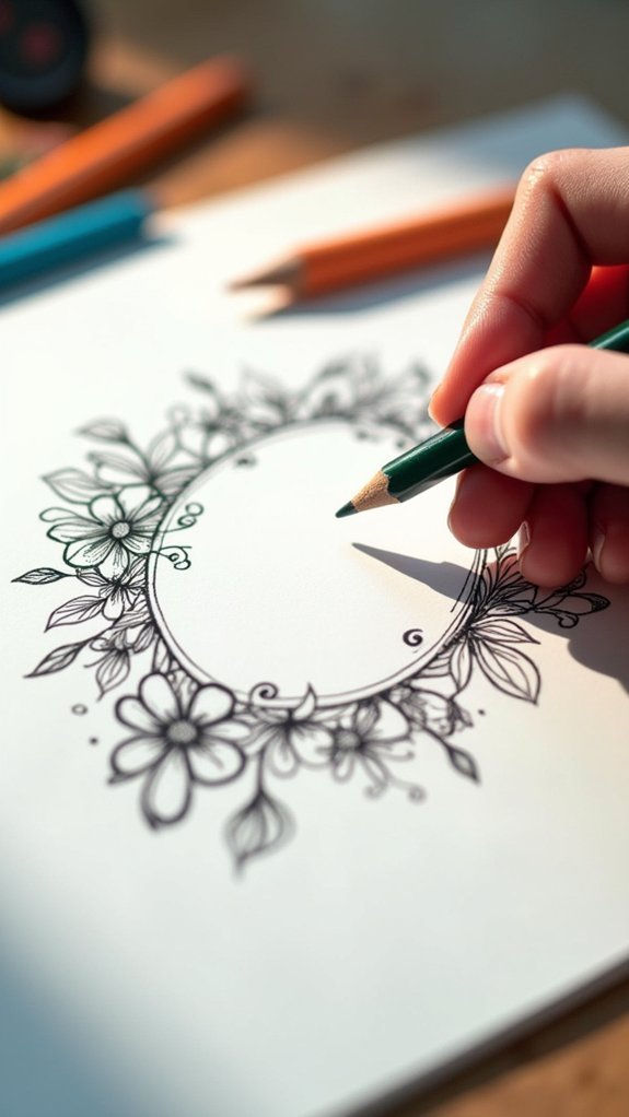 floral embellishments for doodles