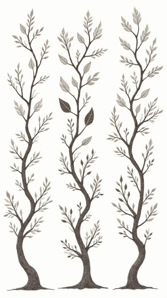 hand drawn tree doodle techniques