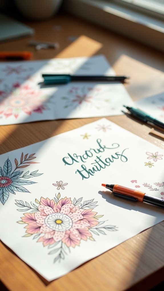 hand lettered card techniques