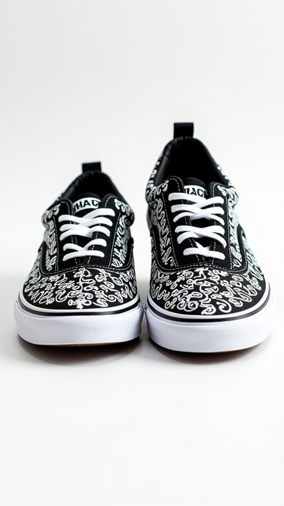 hand painted music note sneakers