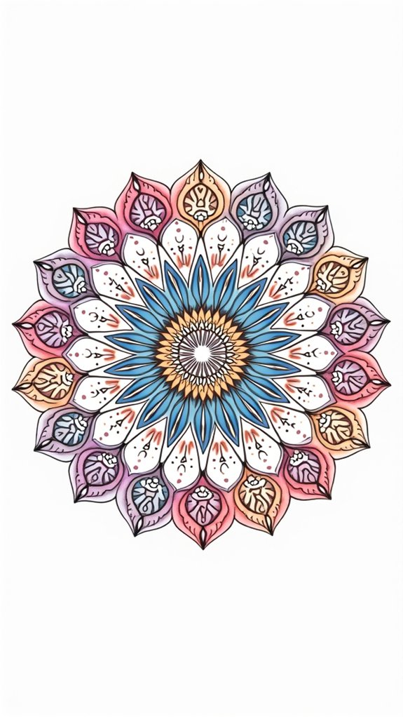 layered petal mandala creation