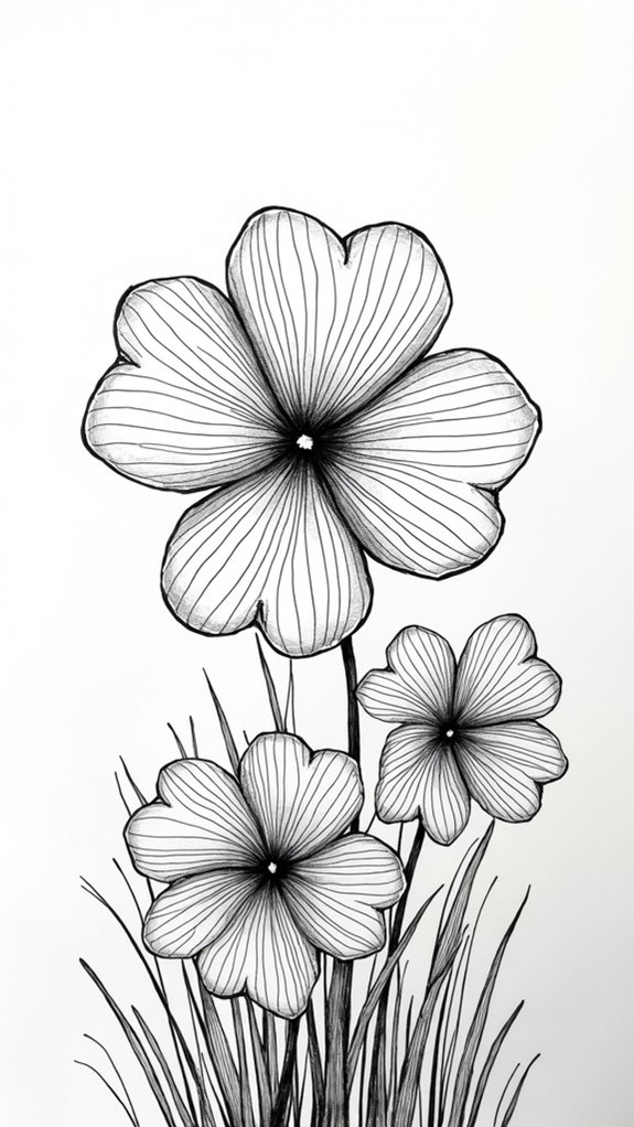 layered teardrop clover clusters