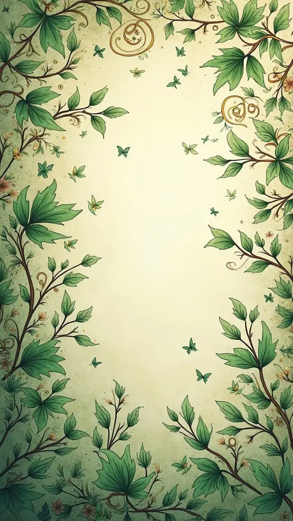 leafy swirls and textures