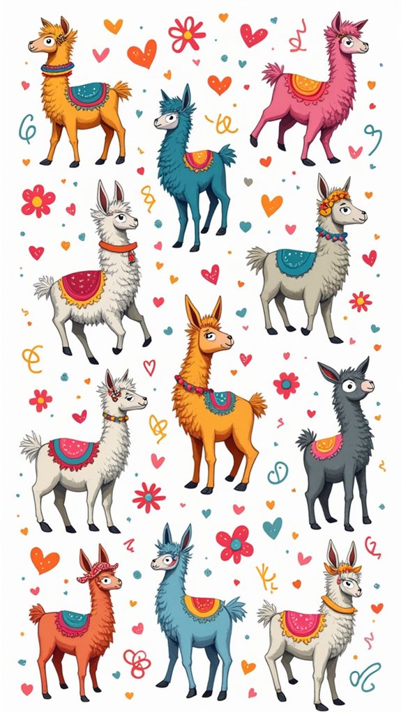 llama characters bring joy