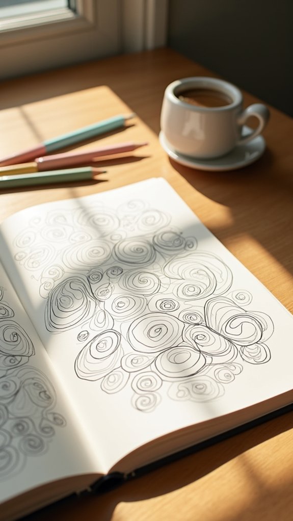 mindful relaxation through doodling
