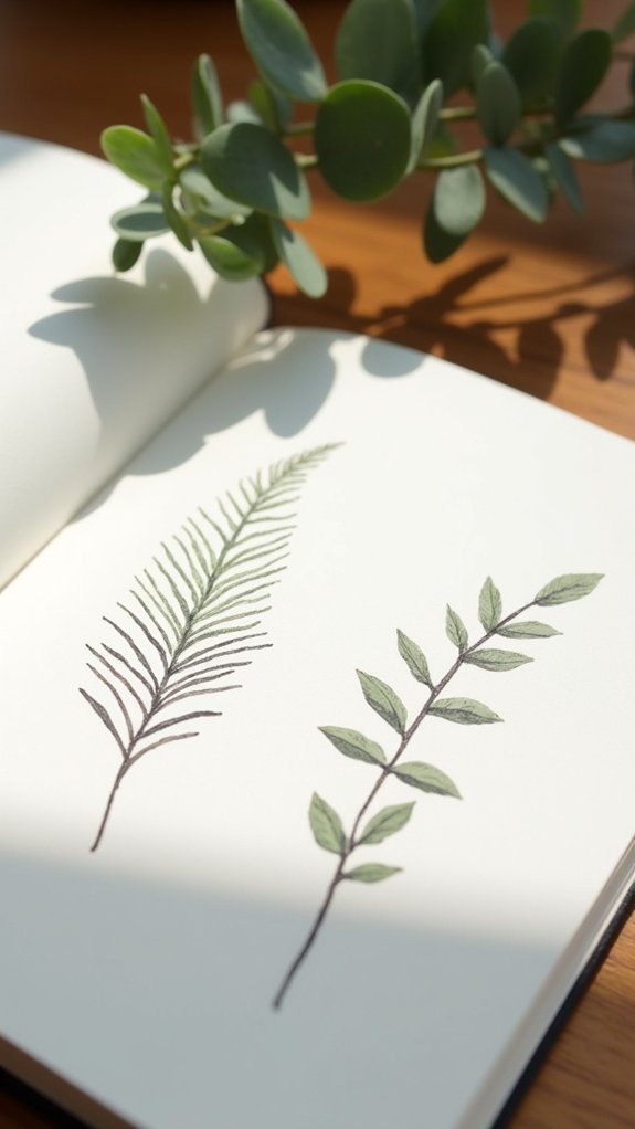 minimalist botanical sketch designs