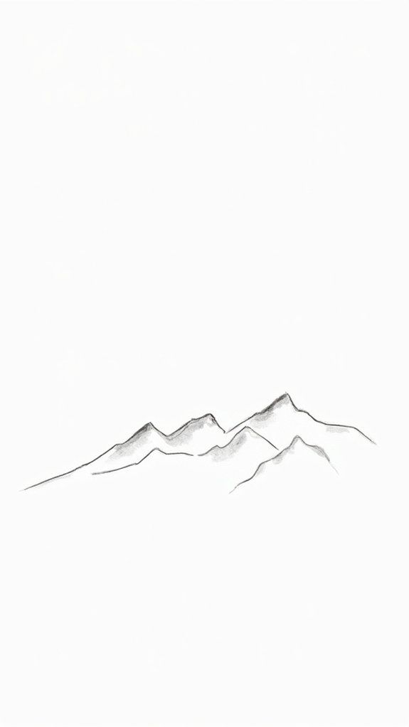 minimalist mountain line art