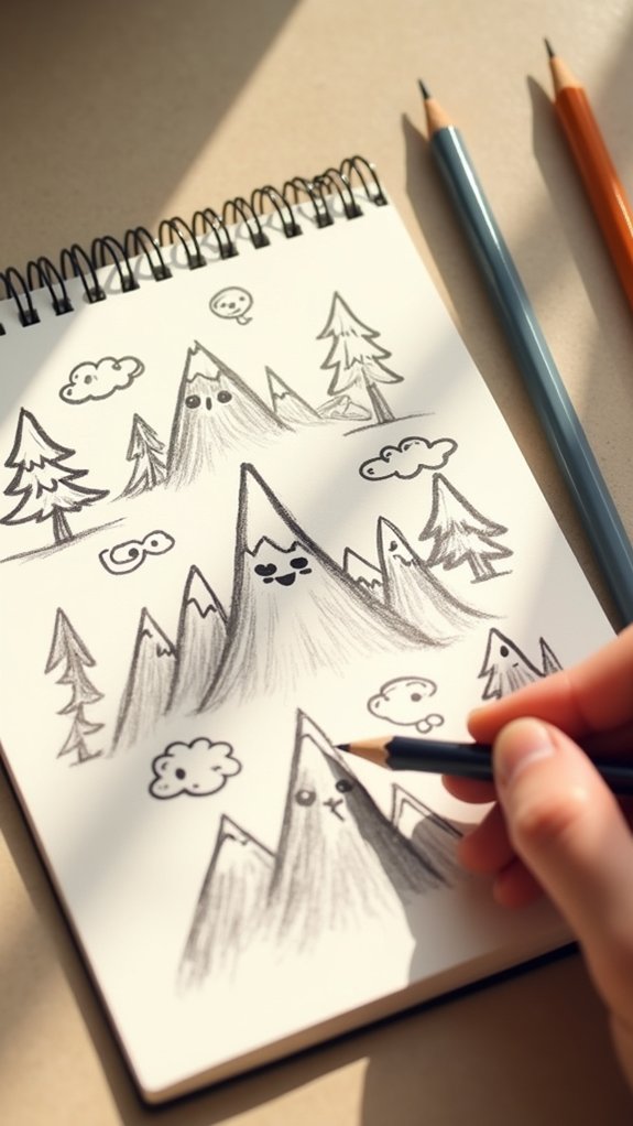 mountain sketching made easy
