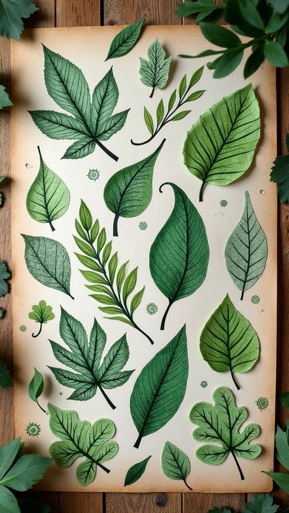 nature inspired leaf doodles