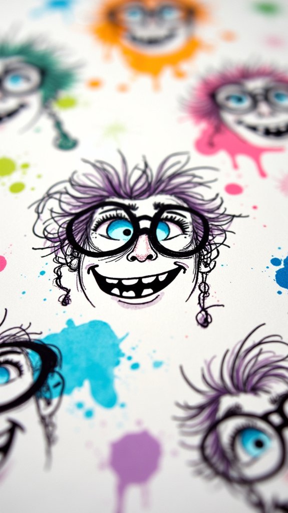 nerdy face with glasses