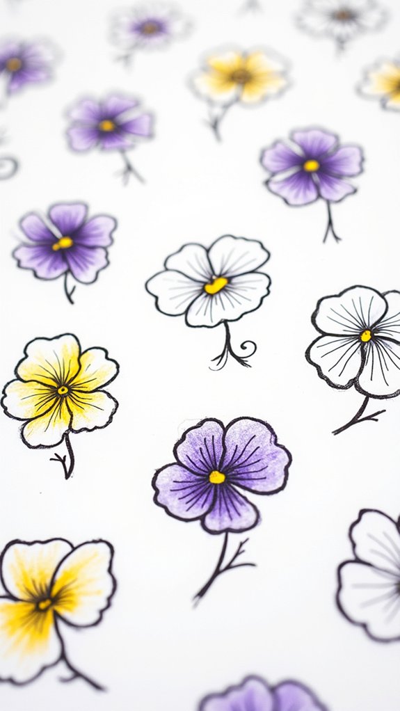 pansy doodles bring joy