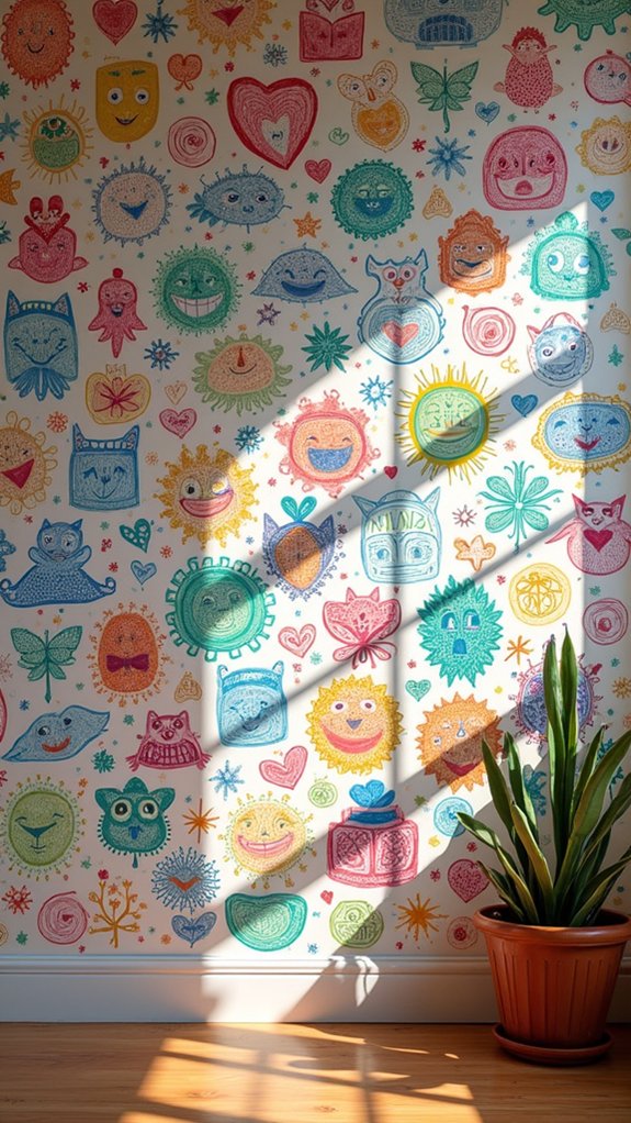 personalized family doodle wall