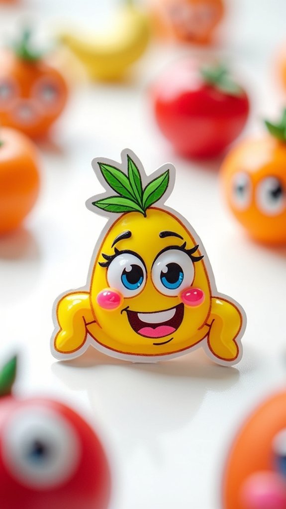playful food character designs