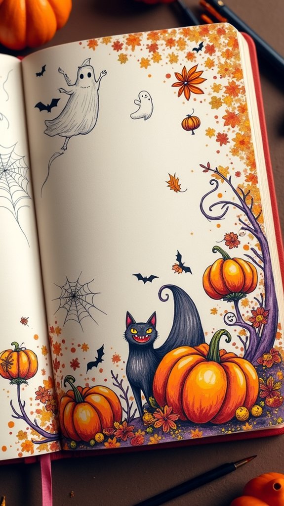 playful halloween doodle ideas