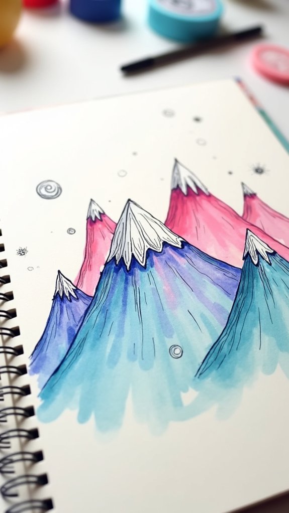playful mountain doodle tips