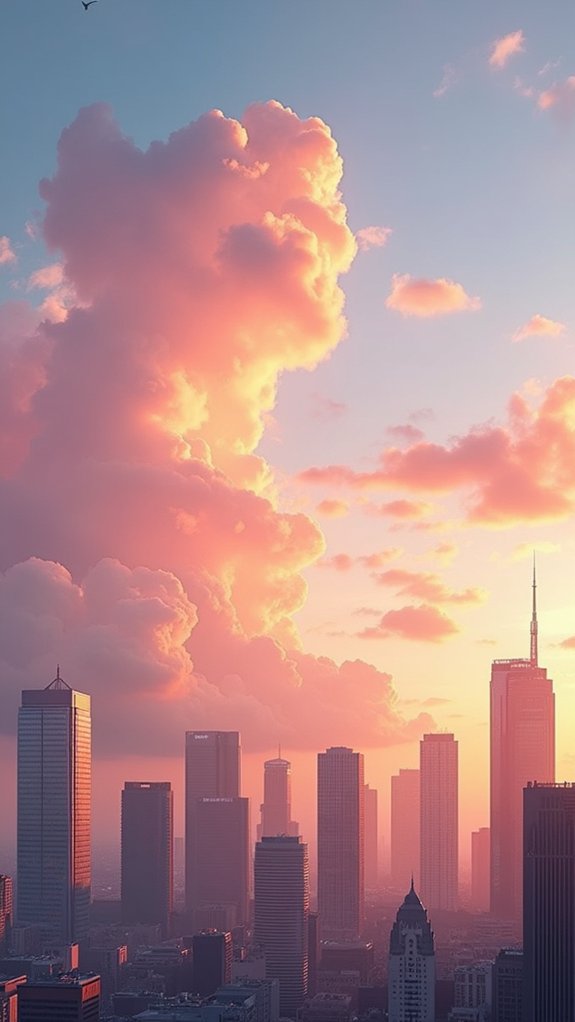 playful urban skyline doodles