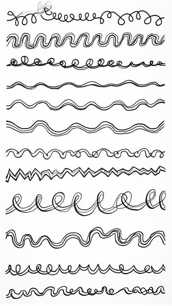 playful wavy and loopy borders