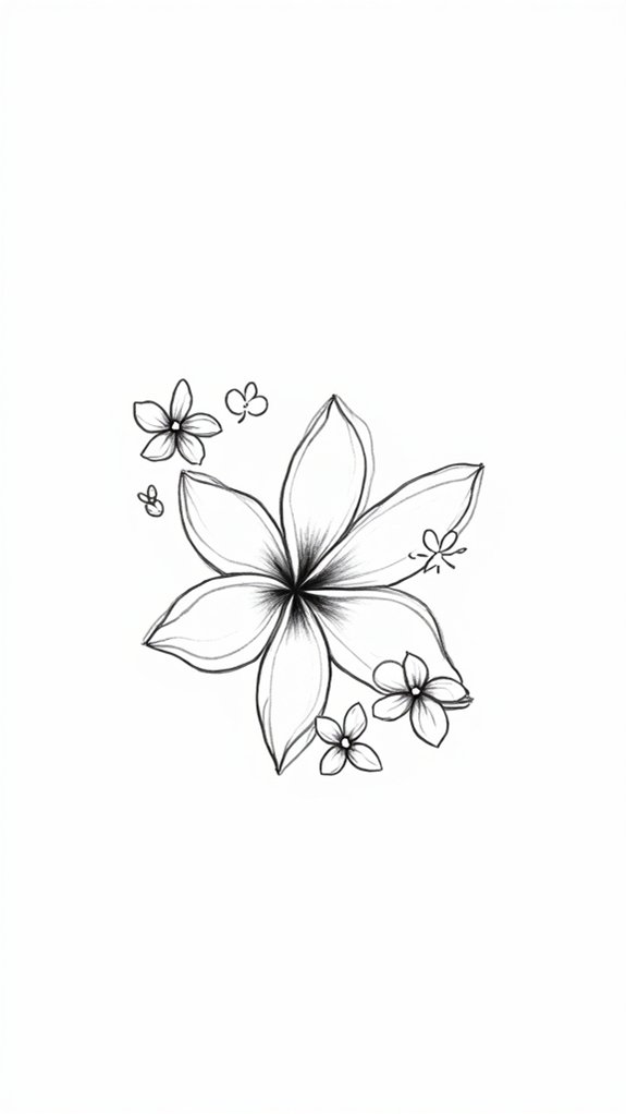 plumeria flower sketching tips