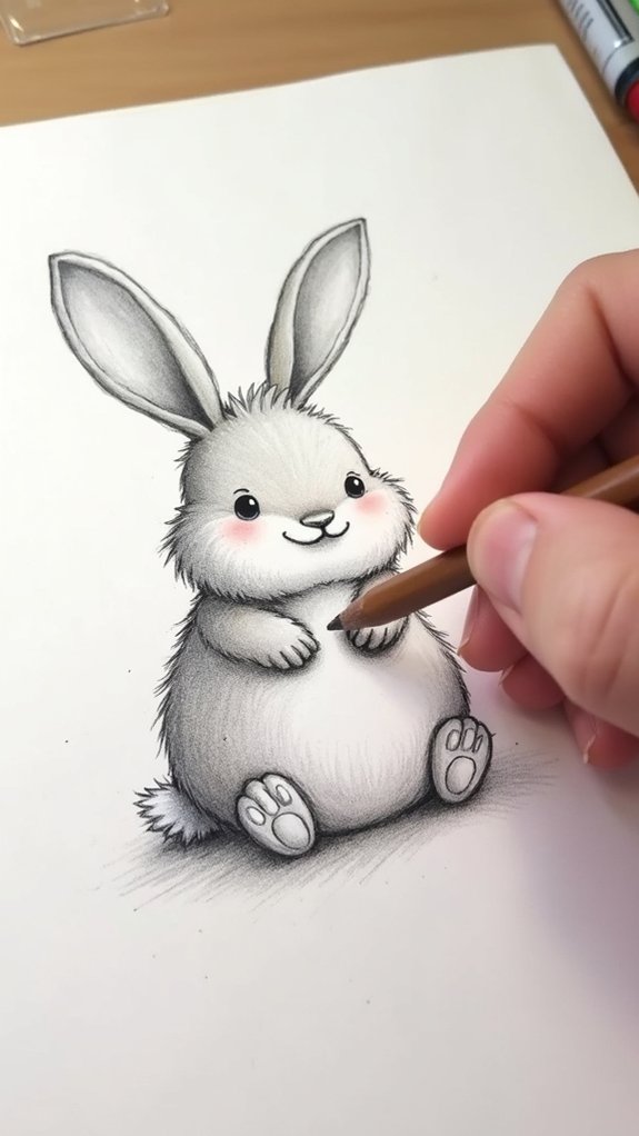 plump rounded cute rabbit