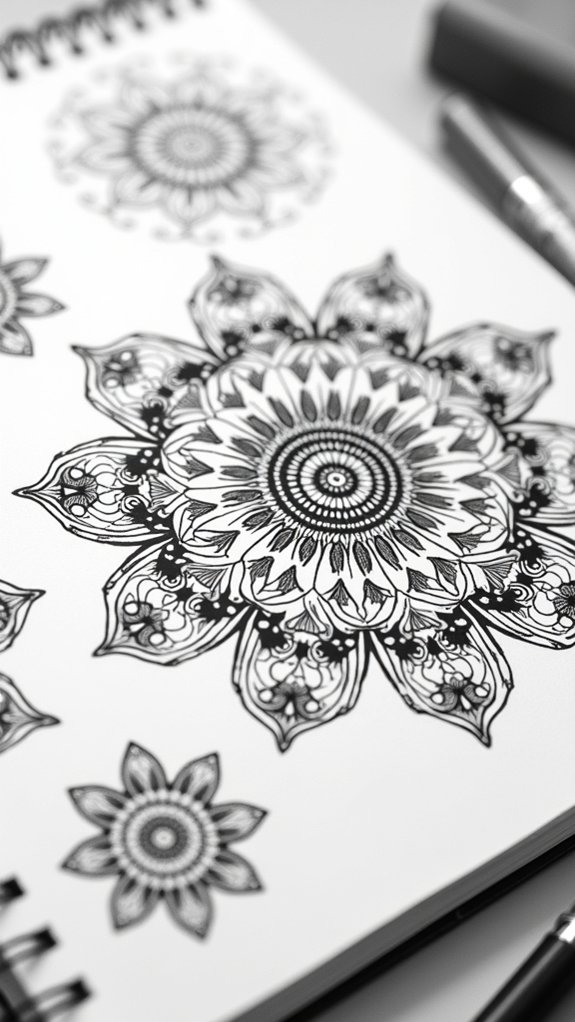 relaxing mandala sketching ideas