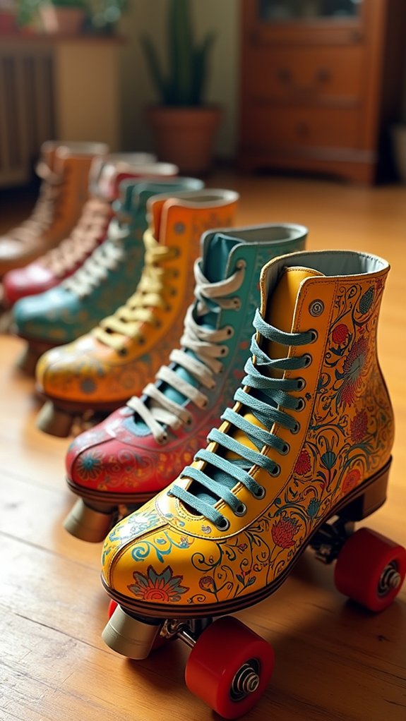 retro vibrant skate design